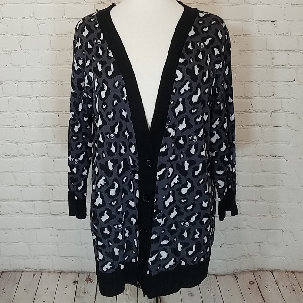 Leopard print cardigan